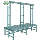 Banc Vestiaire Simple - PVC avec Crochets
