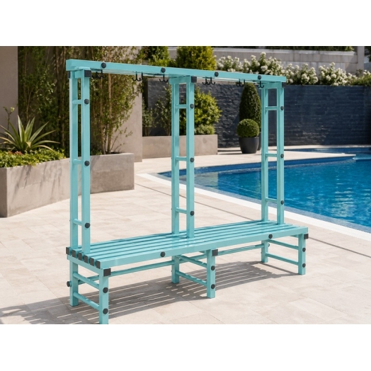 Banc Vestiaire Simple - PVC avec Crochets