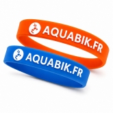 Bracelet silicone personnalisé en relief avec impression - Lot de 100