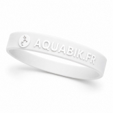 Bracelet silicone personnalisé en relief avec impression - Lot de 100