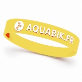 Bracelet silicone personnalisé en relief avec impression - Lot de 100