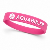 Bracelet silicone personnalisé en relief avec impression - Lot de 100
