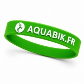 Bracelet silicone personnalisé en relief avec impression - Lot de 100