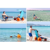 Fauteuil de mise à l’eau PMR 3 roues démontable - Plage & Piscine