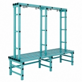 Banc Vestiaire Double - PVC avec Crochets
