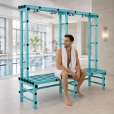 Banc Vestiaire Simple - PVC avec Crochets