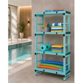 Rayonnage PVC professionnel 4 niveaux pour piscine et collectivité