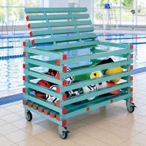 Coffre de rangement PVC avec couvercle – Piscine et collectivité
